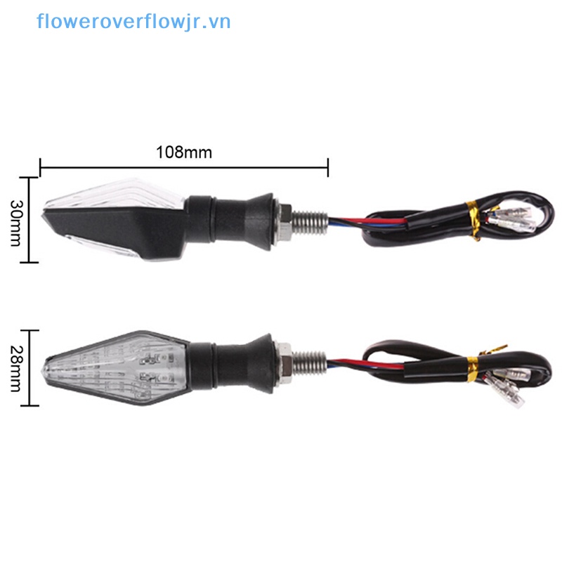 Đèn Xi Nhan 12 Bóng Led Màu Hổ Phách + Xanh Dương Thông Dụng Cho Xe Máy