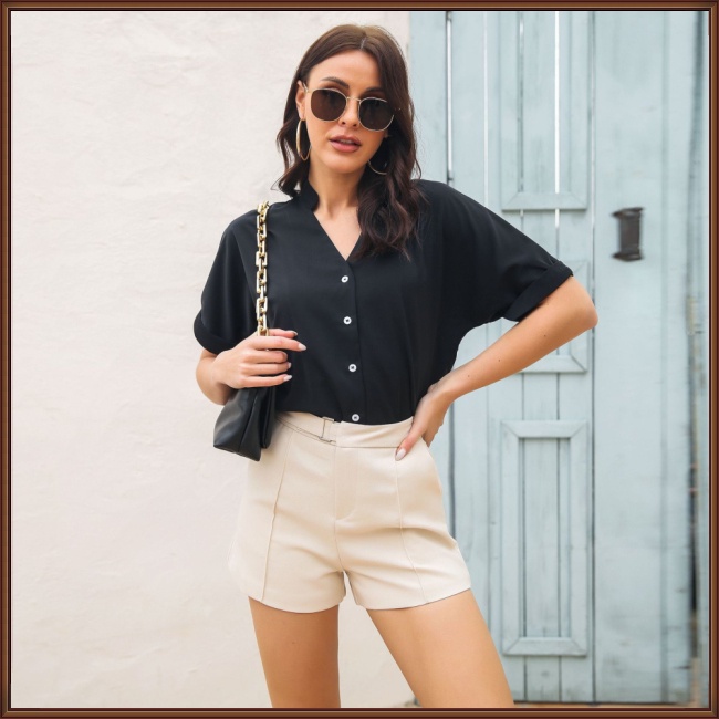 Áo Cardigan Cánh Dơi Cổ Chữ V Màu Trơn Thoáng Khí Thoải Mái Cho Nữ