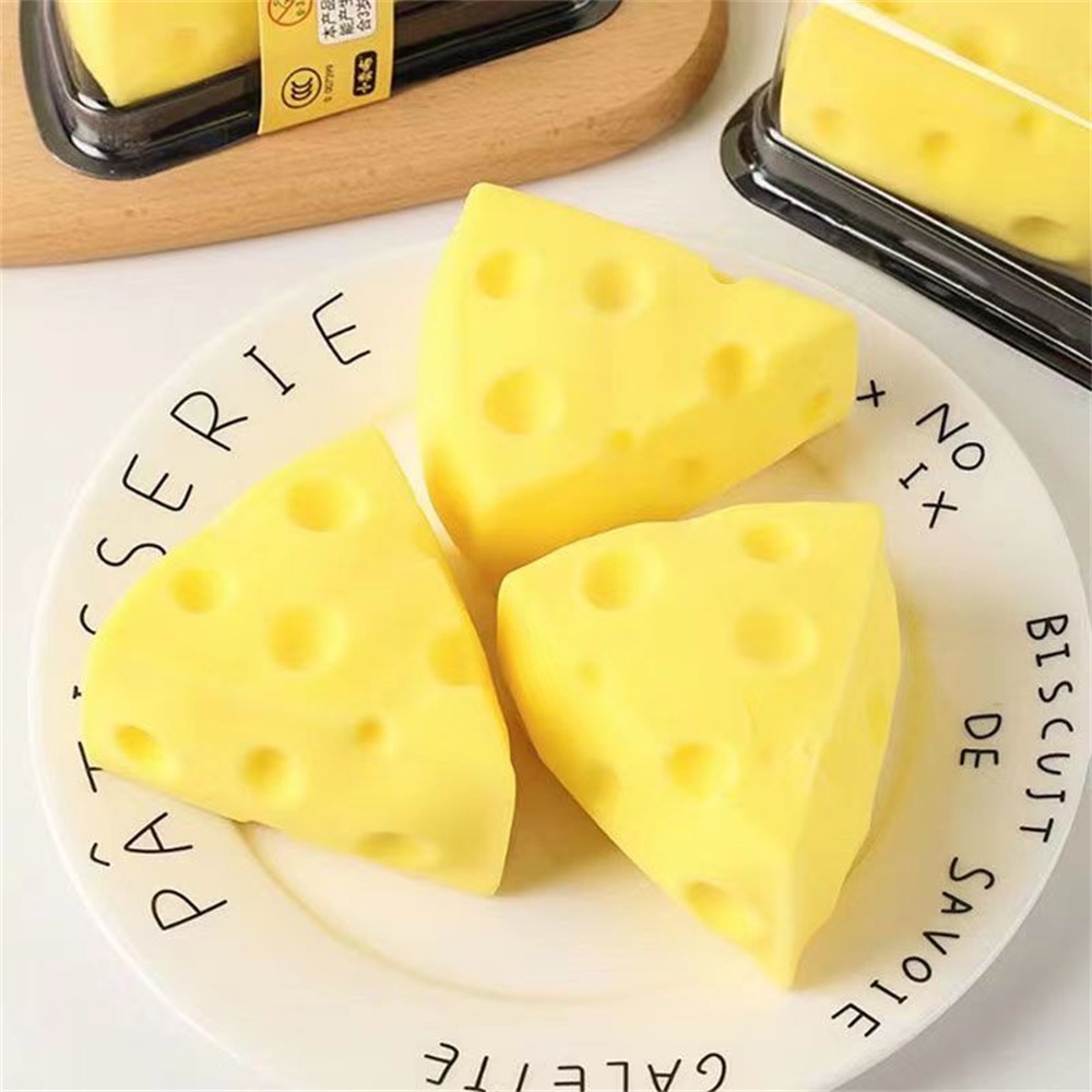 🧀Giao hàng ngay🧀Đồ Chơi Squishy Bằng Silicon Hình Miếng Phô Mai Dễ Thương