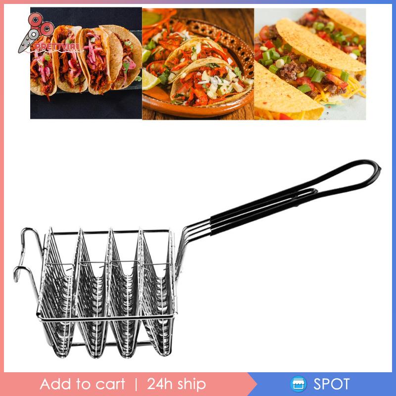 Dụng Cụ Làm Bánh Taco Gồm 4 / 6 Vỏ Bánh Kếp Có Tay Cầm