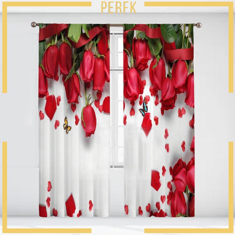 Rèm Cửa 52wx95L In Họa Tiết Dùng Trang Trí Phòng Ngủ / Nhà Bếp