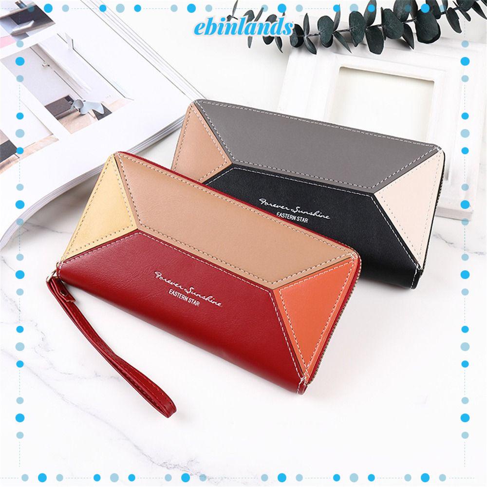 EBINLANDS Ví Da PU Dáng Dài Cỡ Lớn Đựng Thẻ Thiết Kế Xinh Xắn Cho Nữ Giá