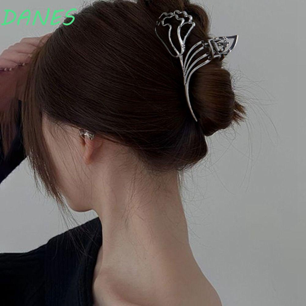 DANES Kẹp Tóc Kim Loại Hình Hoa Hồng Dễ Thương