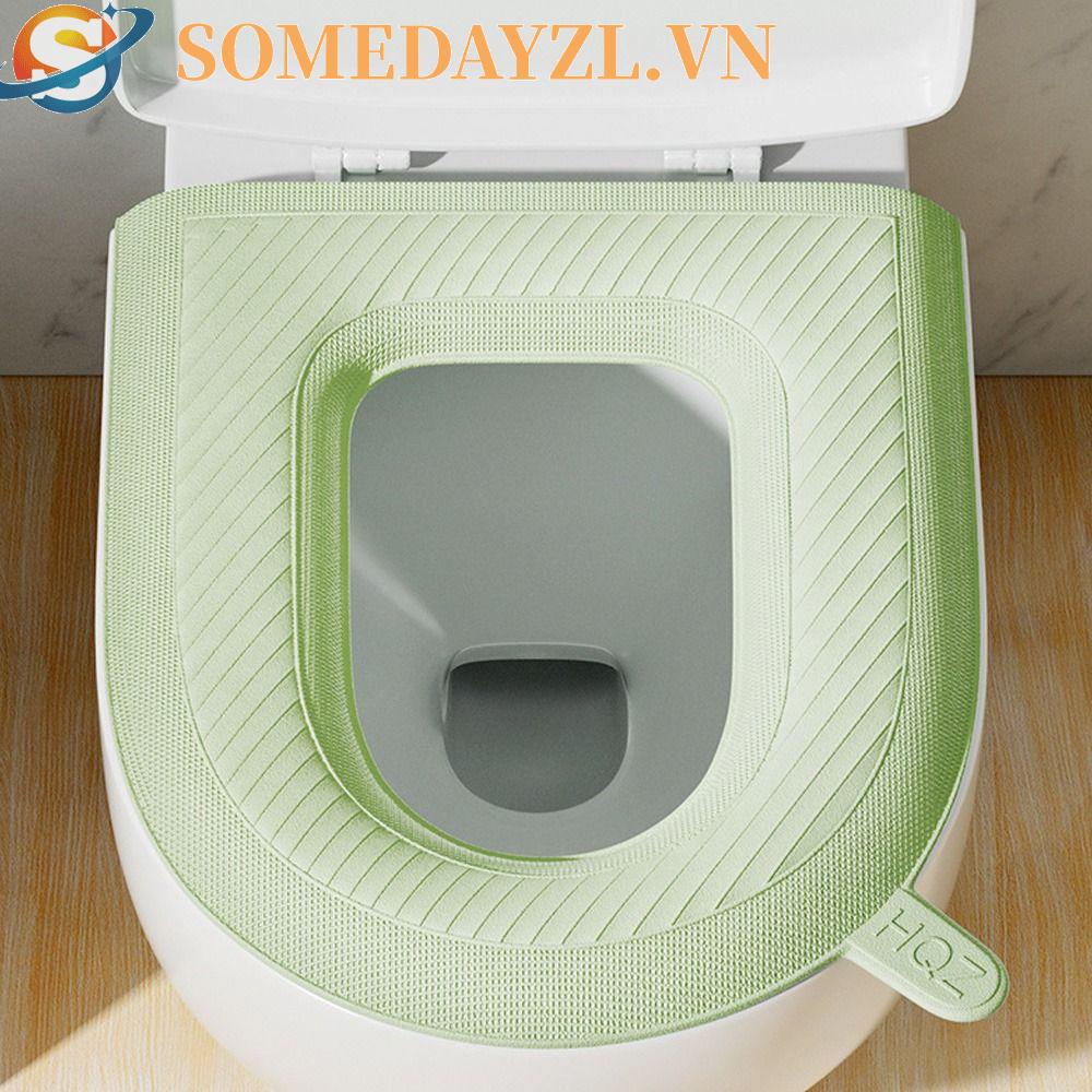 SOMEDAYZL Vỏ Bọc Đệm Ngồi Toilet Bằng Xốp Silicon Chống Nước Có Vòng Xốp Thông Dụng