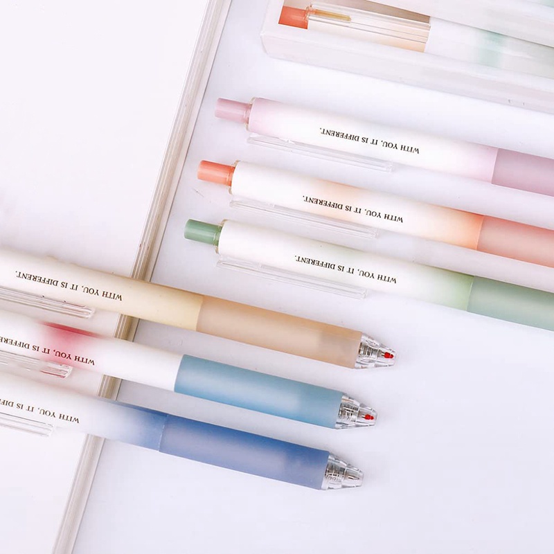 Set 6 Bút Mực Đen Ngòi 0.5Mm Có Thể Thu Gọn Tiện Dụng