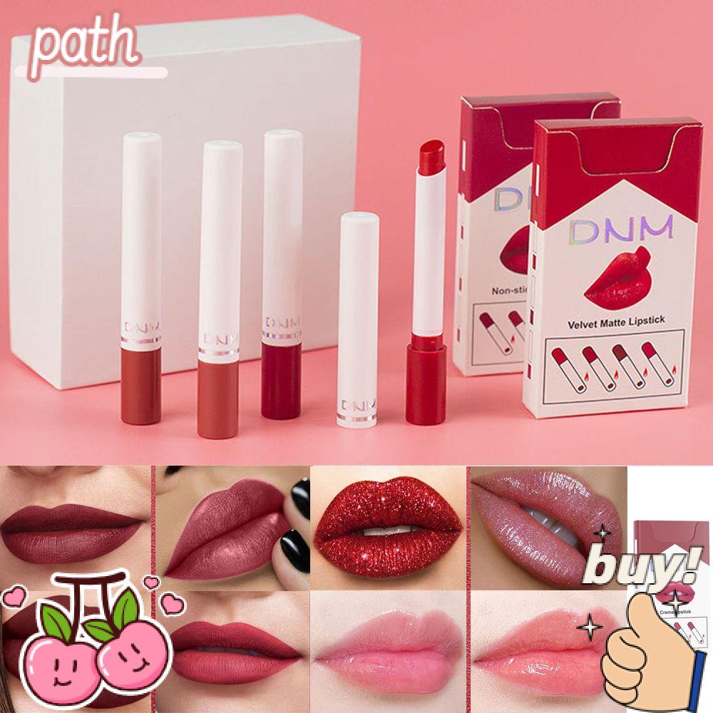 PATH Set 4 Son Môi Chống Dính Cốc Màu Sắc Thay Đổi Theo Nhiệt Độ Độc Đáo