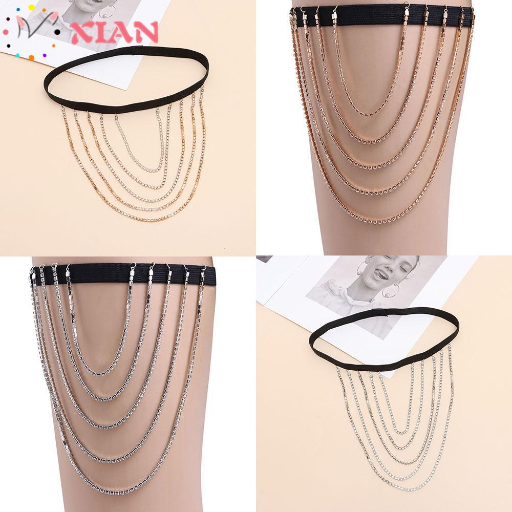 XIANTIN Dây Xích Đeo Chân Nhiều Lớp Co Giãn Gợi Cảm Cho Nữ
