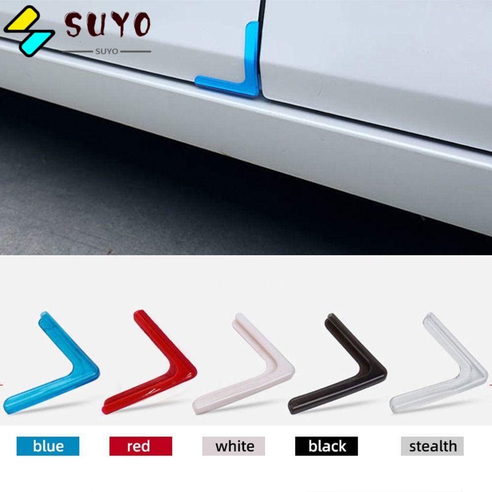 SUYO Bộ 4 Miếng Silicone Bảo Vệ Góc Cửa Xe Hơi Chống Trầy Xước