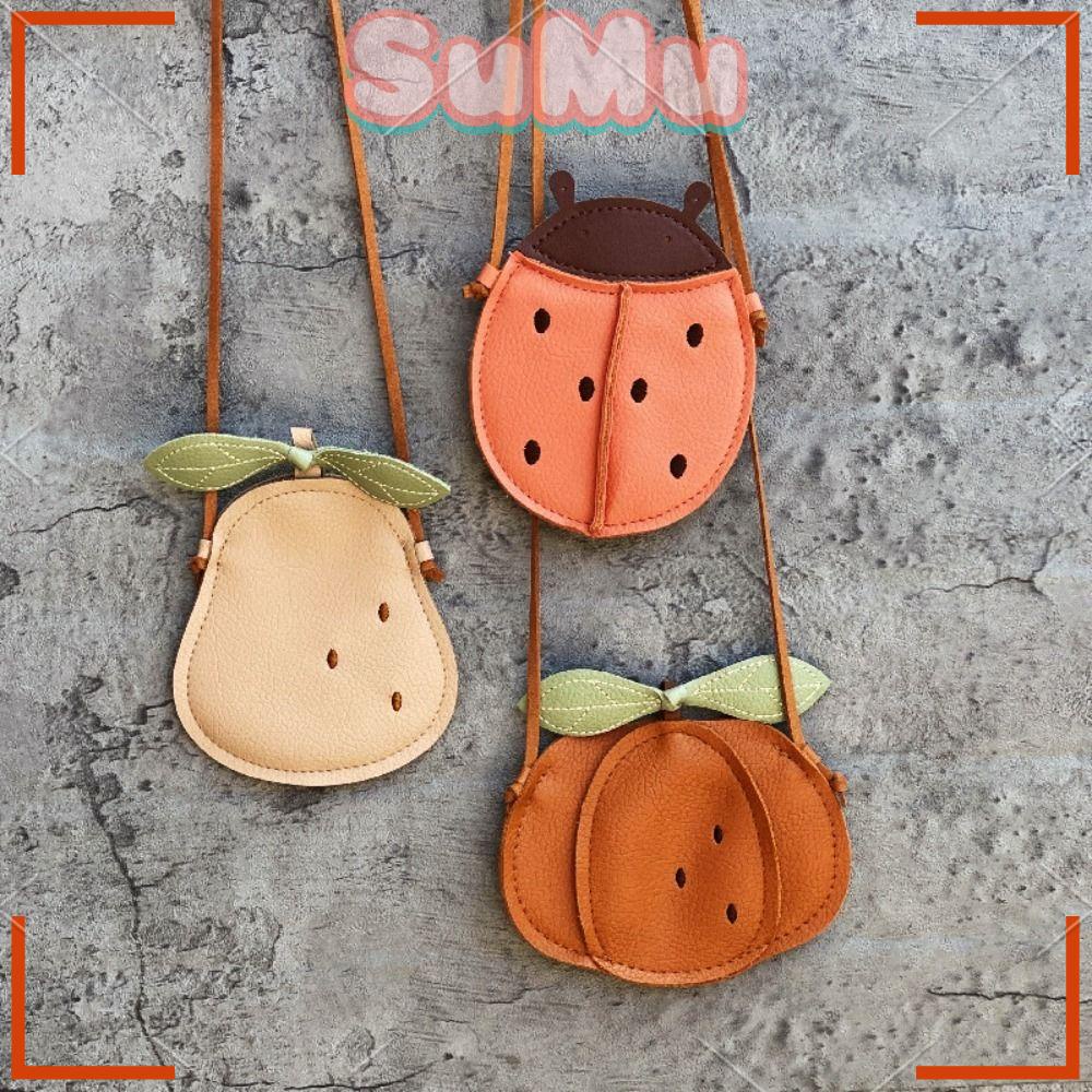 SUMU 1 Túi Xách Mini Hình Trái Lê / Quả Bí Ngô Dùng Làm Quà Tặng