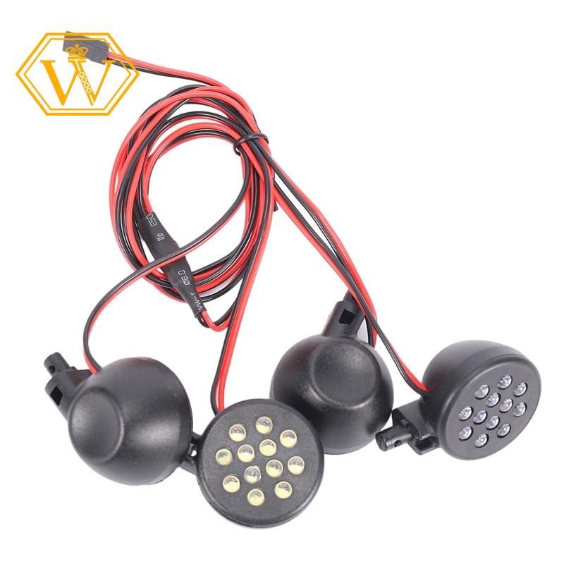 Bộ 4 Đèn LED Nhận Tín Hiệu Bằng Nhựa Cho Xe Hơi Điều Khiển Từ Xa 1 / 5 HPI BAJA Rovan King Motor 5B