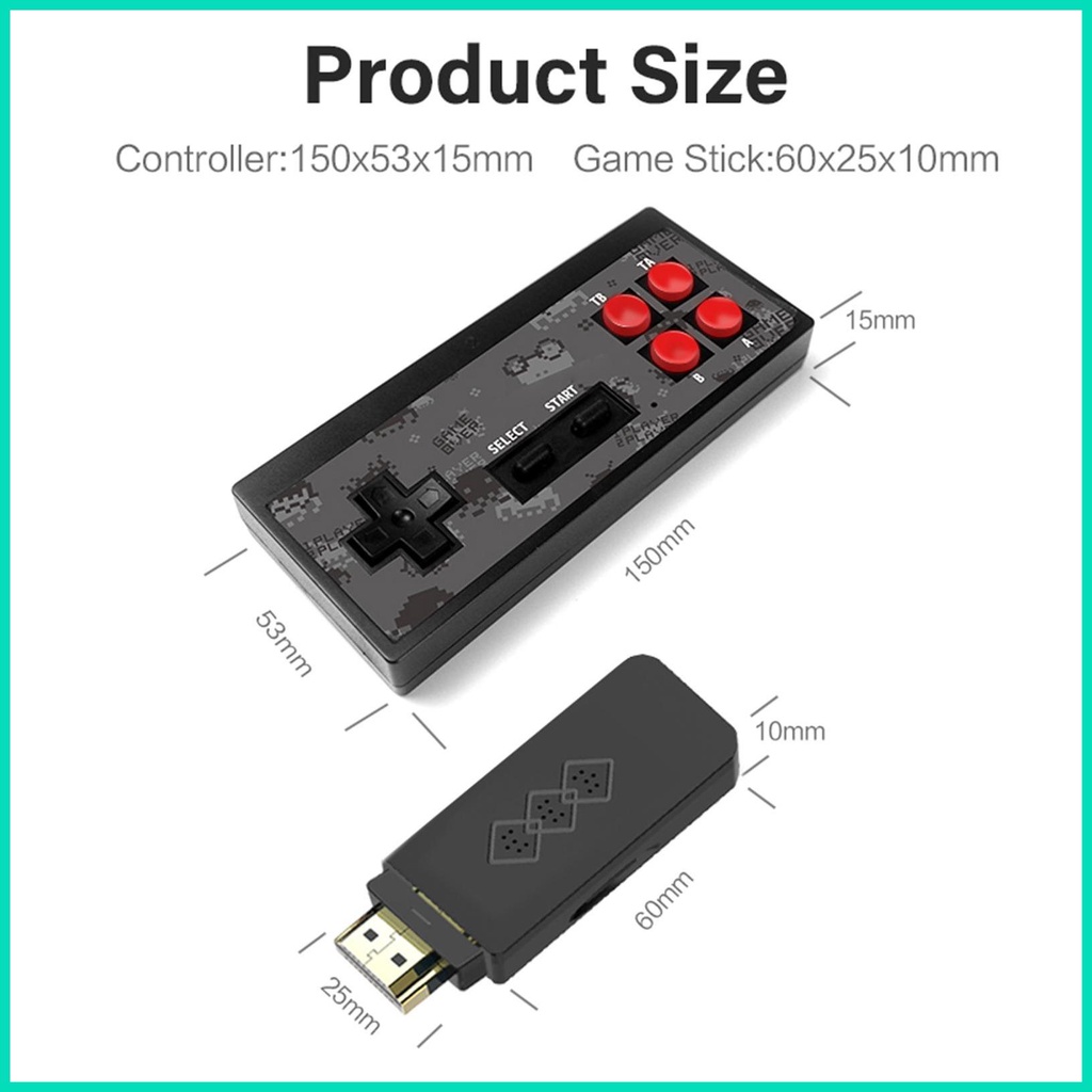 Máy Chơi Game Cầm Tay Không Dây Mini HD Hỗ Trợ Hdmi Độ Nét Cao