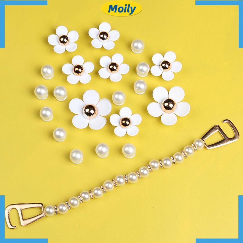 MOILYVN Khóa Kẹp Nhựa Hợp Kim Hình Bông Hoa Dùng Trang Trí Giày DIY