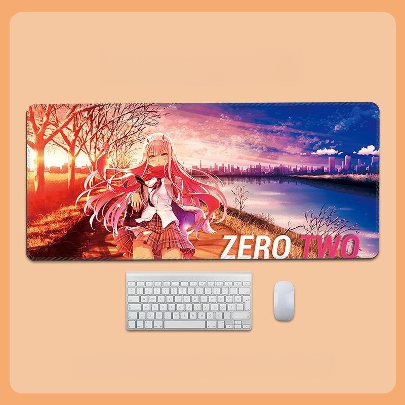 Tấm Lót Chuột Và Bàn Phím in Hình Darling in the FRANXX Hai Chiều Màu Hồng Dễ Thương