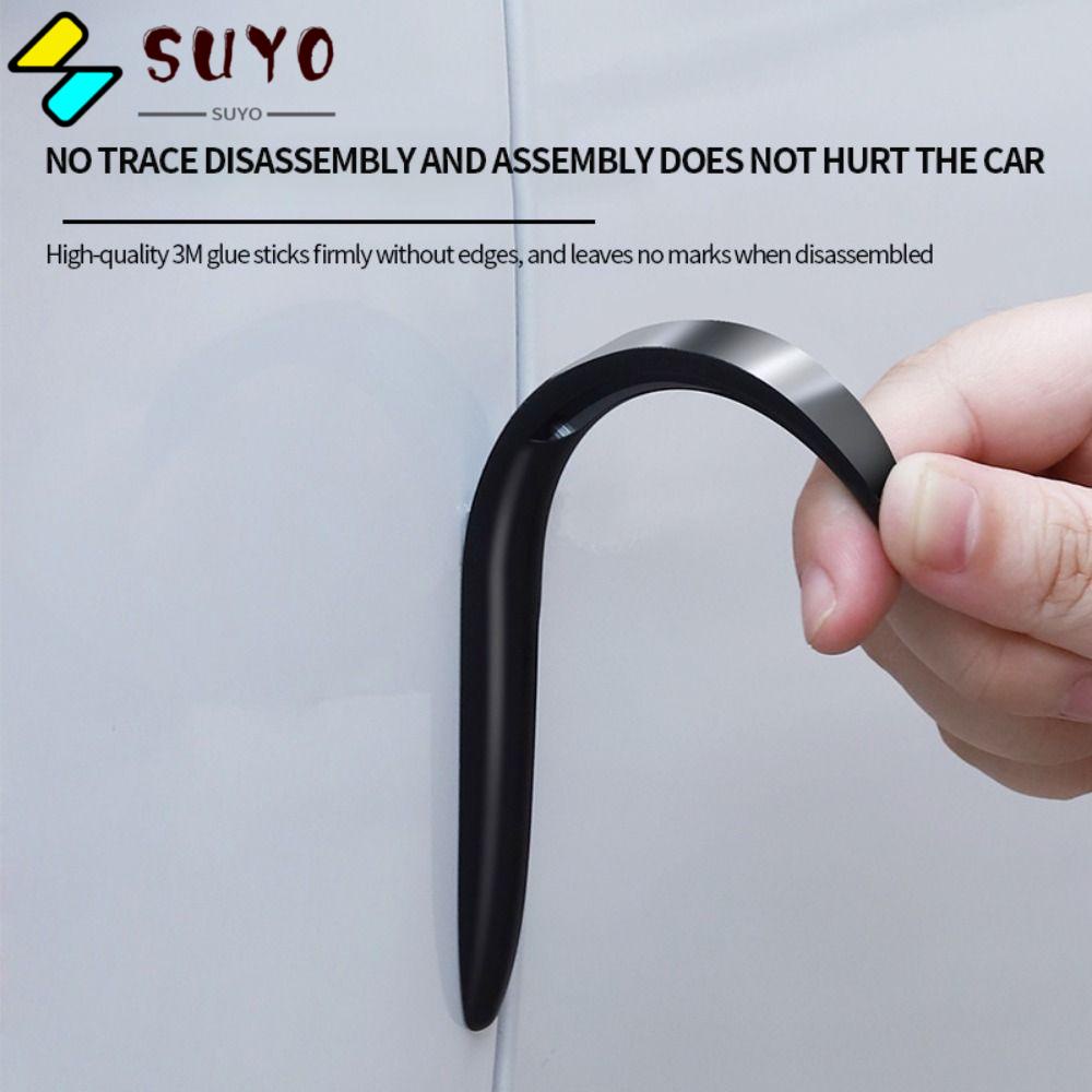 SUYO Bộ 6 Miếng Dán Bảo Vệ Chống Va Chạm / Trầy Xước Bằng PVC Bền Bỉ Cho Cửa Xe Hơi Edge