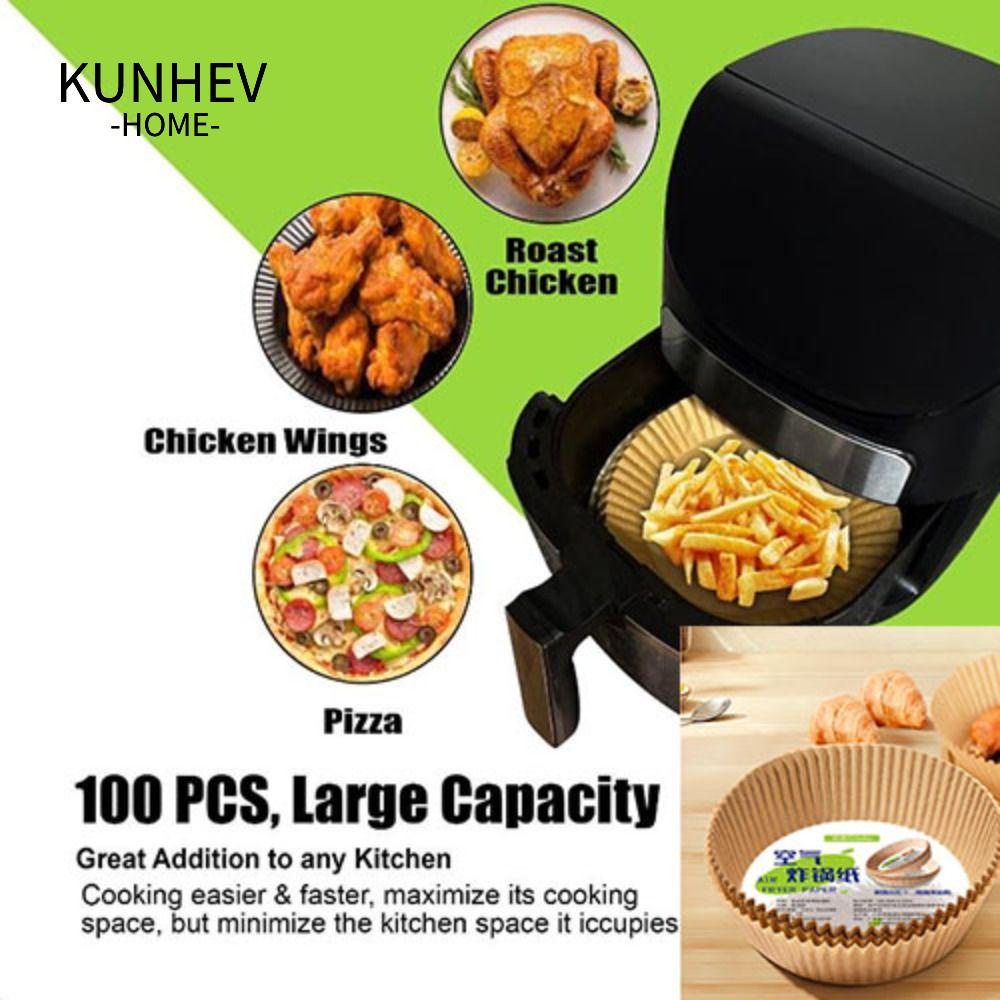 KUNHEV Giấy Lót Nồi Chiên Không Dầu Bằng Silicone Chịu Nhiệt Không Dính Dùng Một Lần