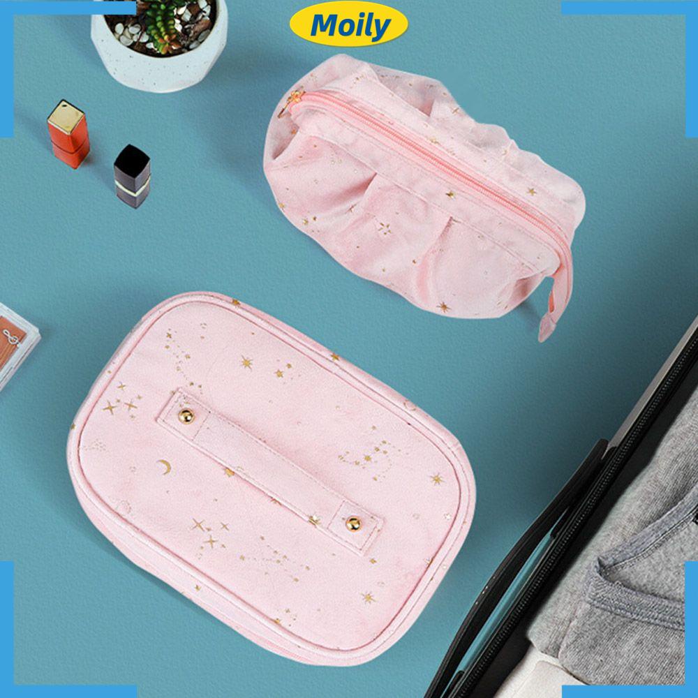 MOILYVN Túi Nhung Đựng Mỹ Phẩm Cỡ Lớn Tiện Lợi