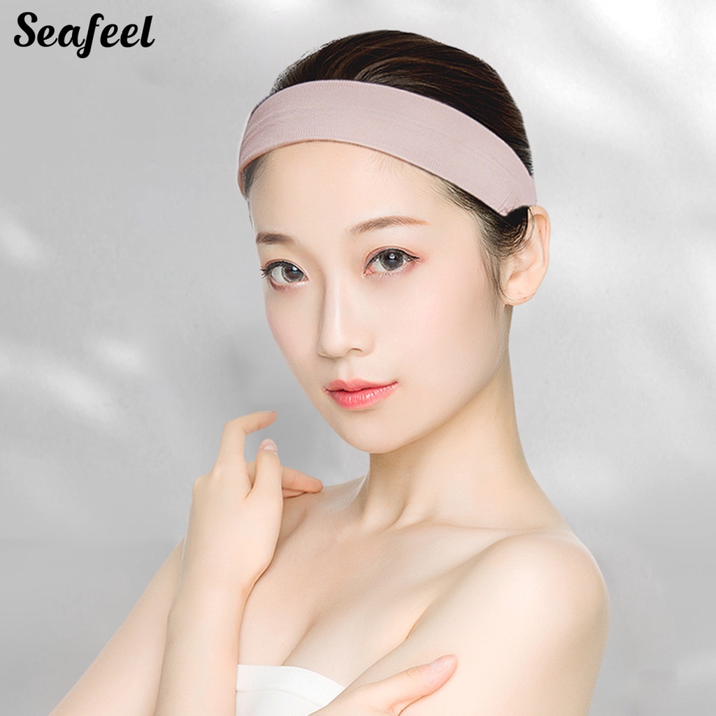 Băng Đô Thể Thao Unisex Bằng Lụa Lạnh Co Giãn Thoáng Khí Chống Trượt Màu Sắc Trơn Dành Cho Nữ