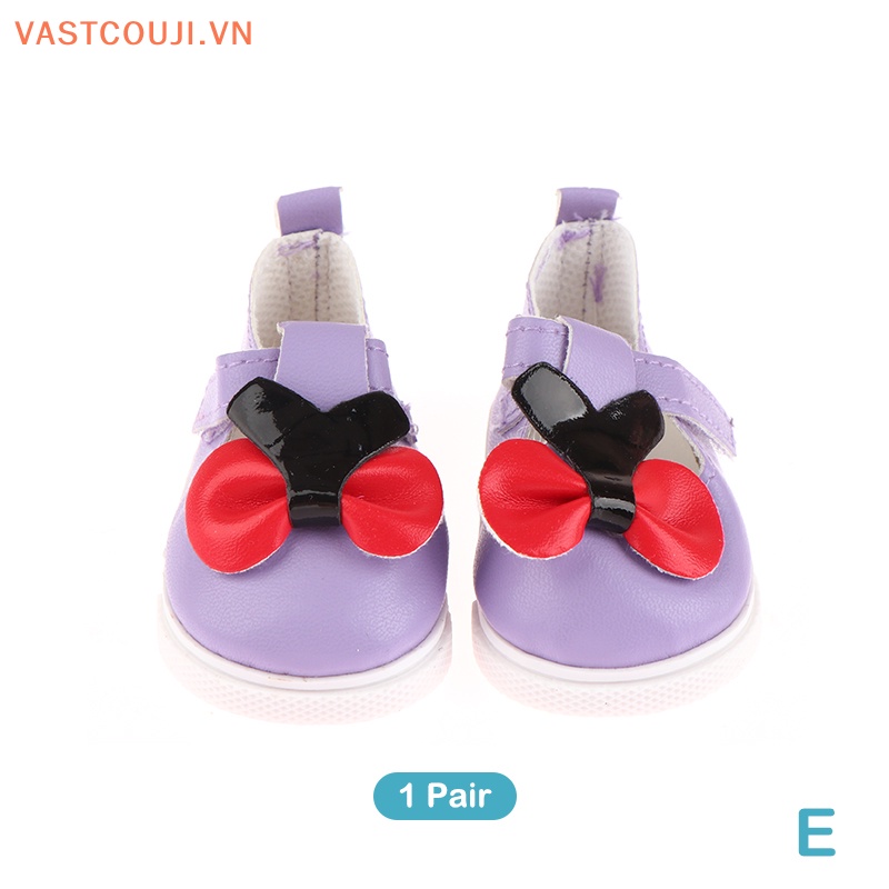 1 Đôi Giày Búp Bê 18inch Đính Nơ Dễ Thương Cho Bé Gái