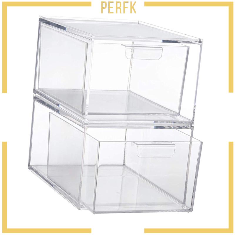 2 Ngăn Kéo Trong Suốt Đựng Phụ Kiện Làm Móng