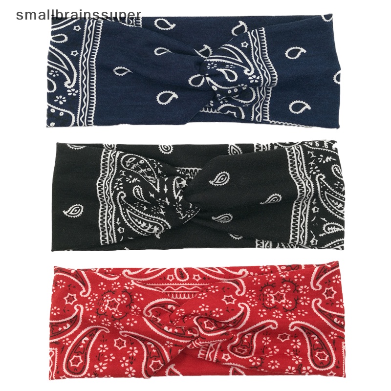Băng Đô Bandana Bằng Cotton Co Giãn In Họa Tiết Sọc Chéo Trang Điểm / Rửa Mặt / Trang Điểm / Làm Đẹp SBS
