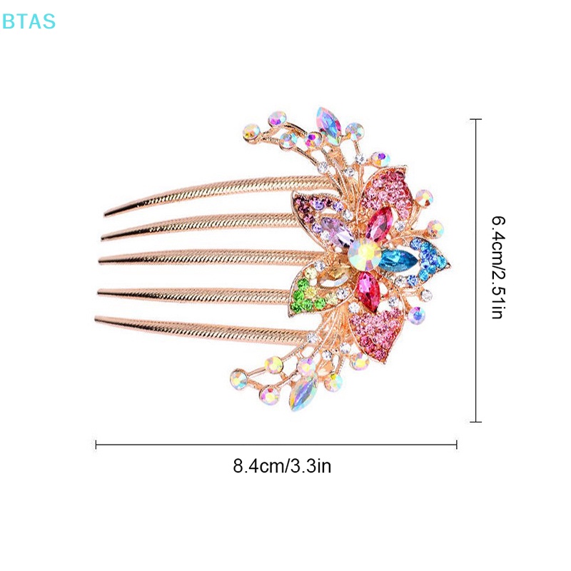Lược Cài Tóc Hình Hoa Đính Đá Pha Lê Phong Cách Cổ Điển Thời Trang Cho Nữ BT 2023