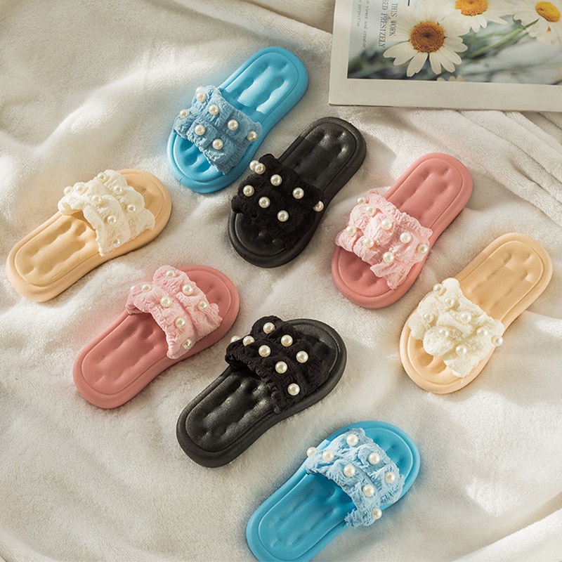 Planet Dép Sandal Công Chúa Đế Mềm Chống Trượt Thoáng Khí Đính Ngọc Trai Dành Cho Bé Gái