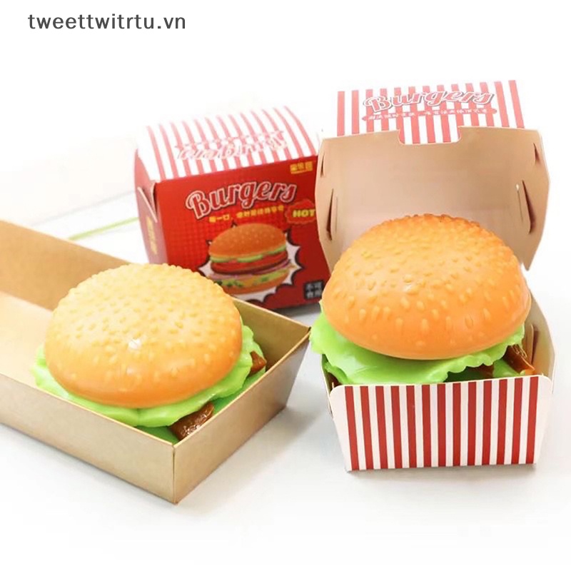 Đồ Chơi Squishy Hình Hamburger 3D Giúp Giảm Căng Thẳng