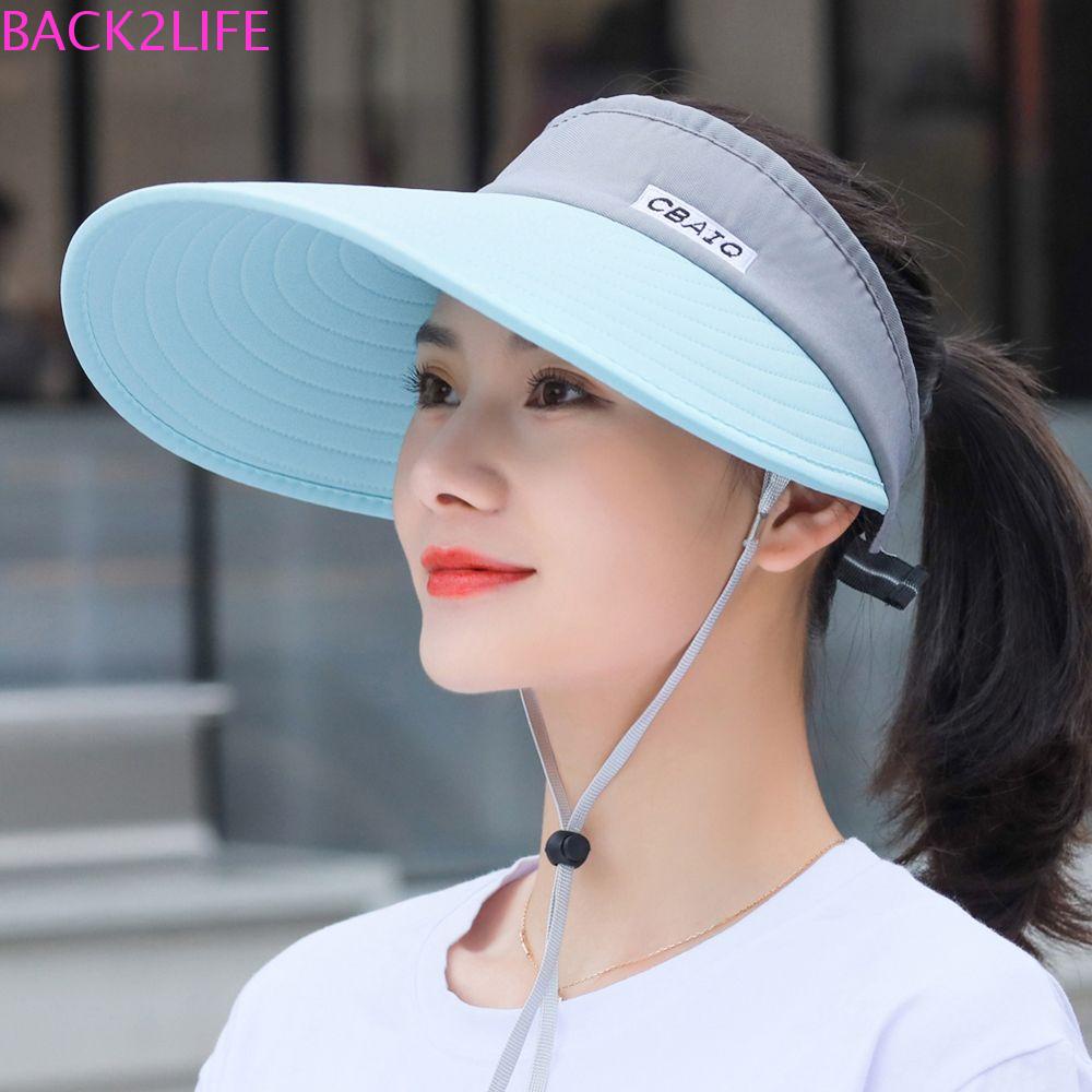 BACK2LIFE Mũ Lưỡi Trai Nửa Đầu Thoáng Khí Chống Tia UV Thời Trang Mùa Hè Cho Nữ