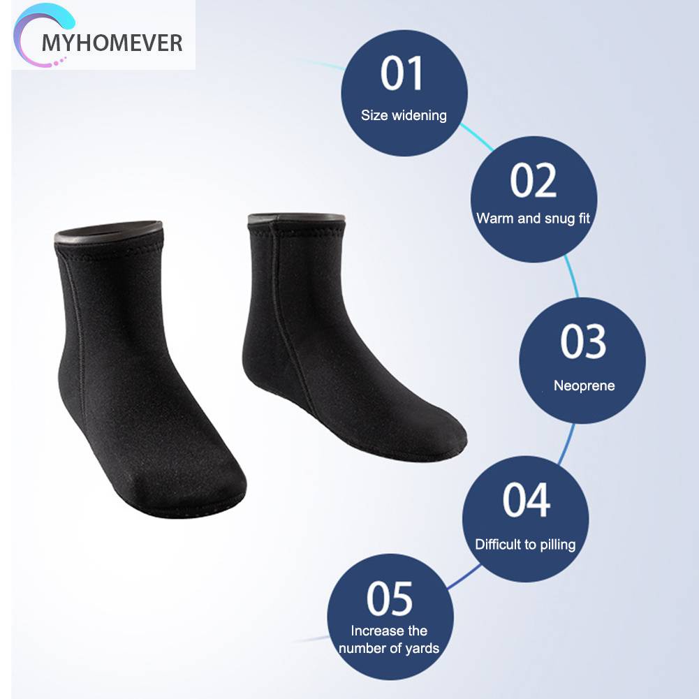 Vớ Đi Biển Bằng Neoprene Gọn Nhẹ Chống Trượt Giữ Ấm Mùa Đông Cho Nam Nữ