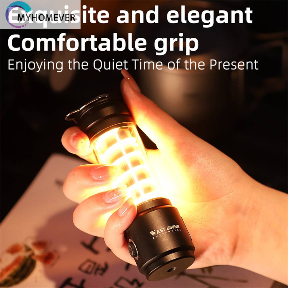 Đèn Cắm Trại Phong Cách Retro Chống Thấm Nước 400LM 2200mAh Sạc USB Tiện Lợi