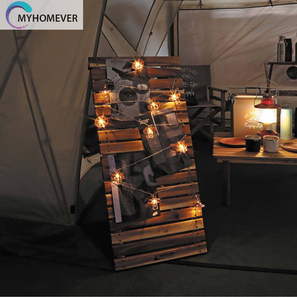 Dây Đèn Cắm Trại Chống Nước IPX4 50LM Phong Cách Retro