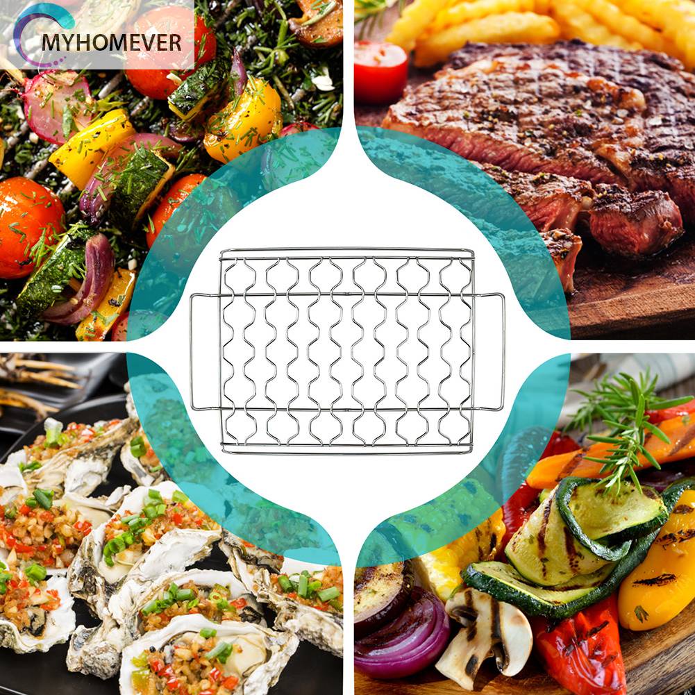 Vỉ Nướng BBQ Bằng Thép Không Gỉ Tái Sử Dụng Tiện Lợi