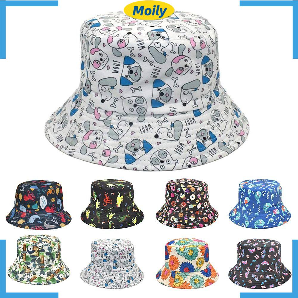 MOILYVN Mũ Bucket Hoạ Tiết Động Vật Phong Cách Hip-Hop Cho Nam Và Nữ