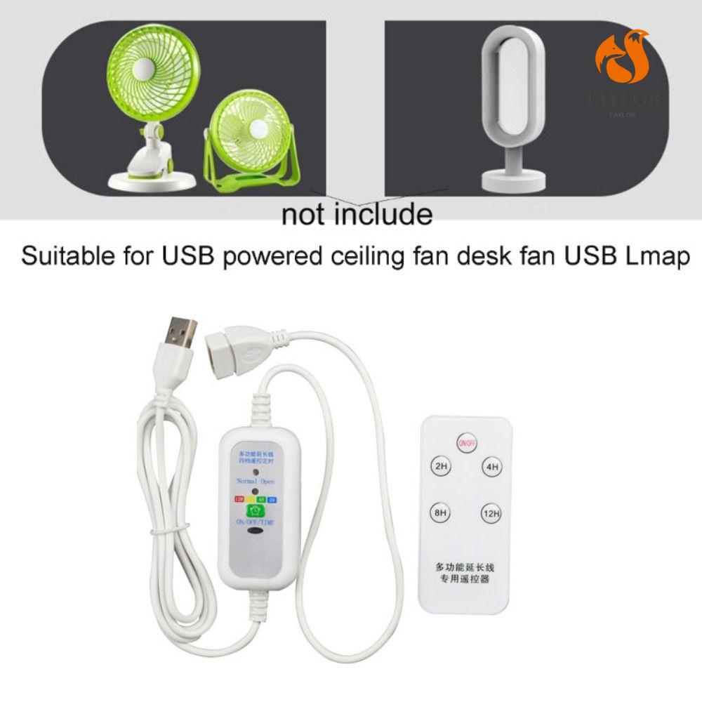 TAYLOR1 Dây Cáp Nối Dài Tốc Độ Điều Khiển Từ Xa 4 Tốc Độ Tùy Chỉnh Tiện Dụng Cho Quạt / Đèn LED USB