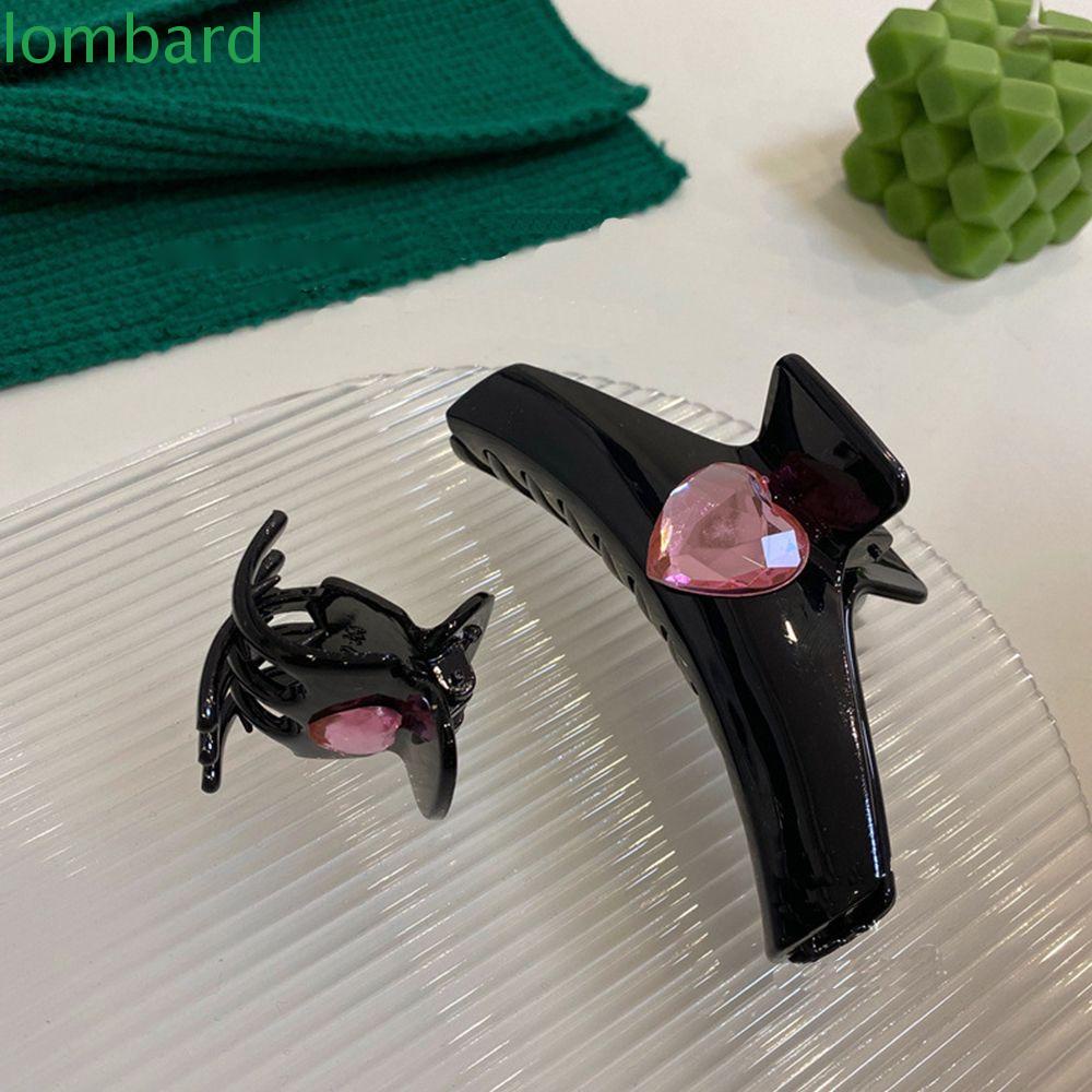 LOMBARD Kẹp Tóc Rửa Mặt Màu Trơn Thiết Kế Hình Học Thời Trang Phong Cách Hàn Quốc