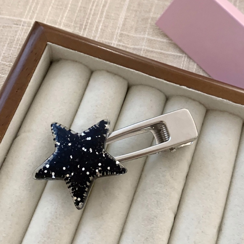 Kẹp Tóc Hình Ngôi Sao Đính Kim Sa Lấp Lánh Dễ Thương