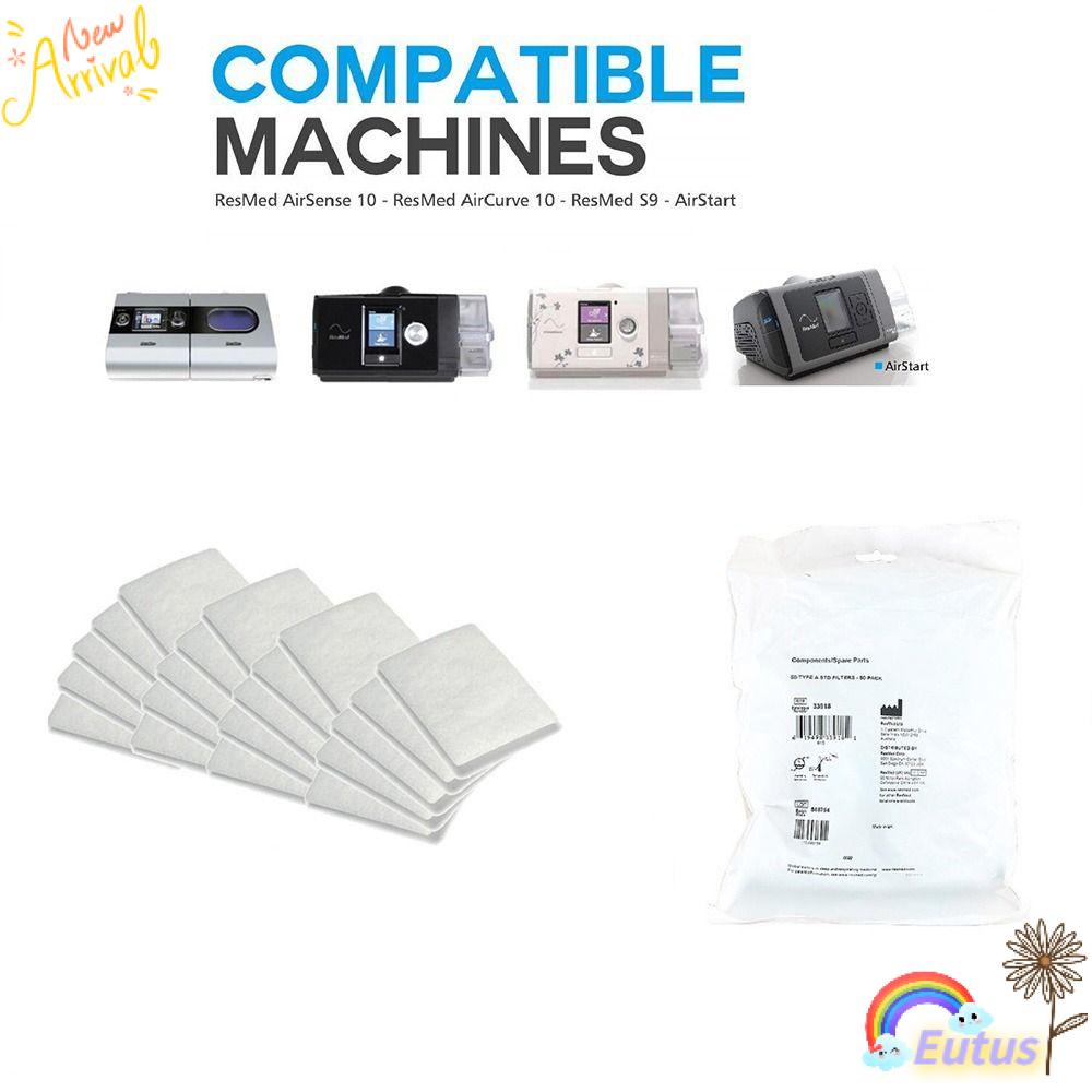 EUCA Set 10 Tấm Lọc CPAP Thông Dụng Bằng Xốp Siêu Mịn Cho Máy Resmed Airsense