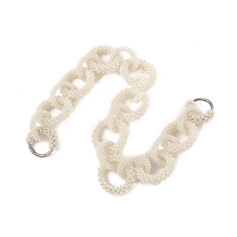 Túi Xách MHS-SP-44 Chất Liệu Denim Đính Ngọc Trai Phong Cách Hàn Quốc