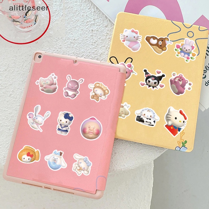 Bộ 60 / 120 Sticker Hoạt Hình 3D Chống Thấm Nước Xinh Xắn