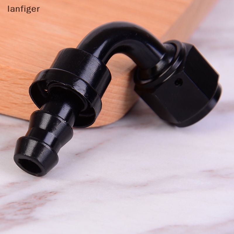 Đầu Nối Ống Bơm Dầu / Nhiên Liệu / Ga Xoay 90 Độ AN6 AN-6 Màu Đen