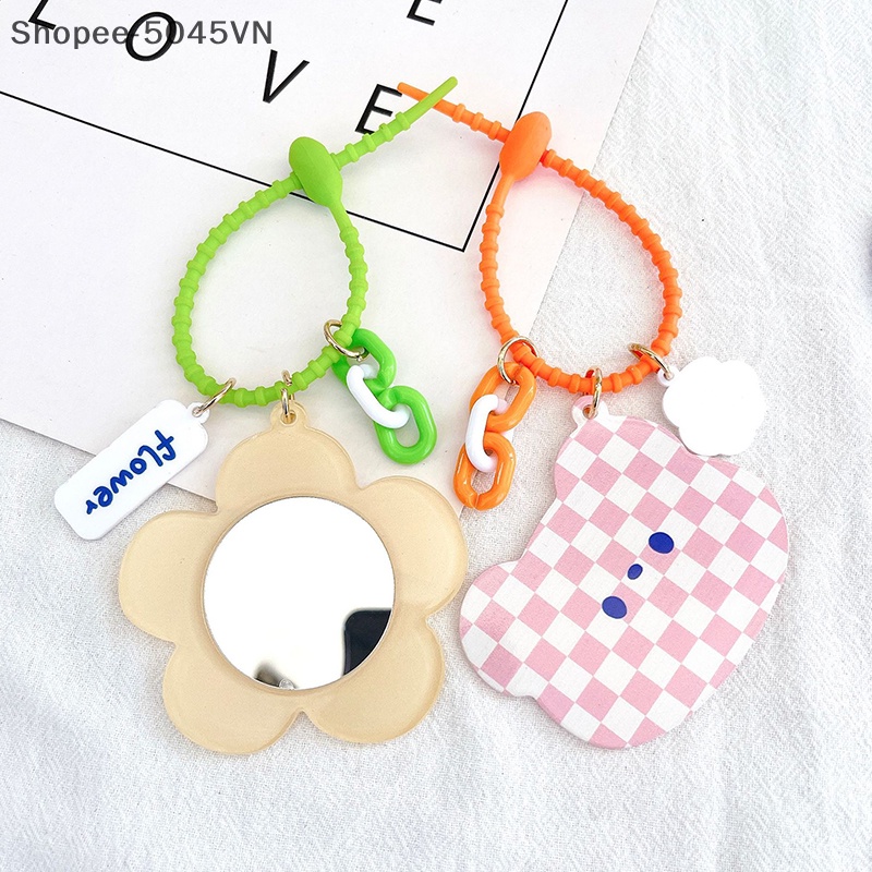 Móc Khóa Mặt Gương Nhỏ Hoạt Hình Dễ Thương Sáng Tạo Dành Cho Bạn Nữ (H)