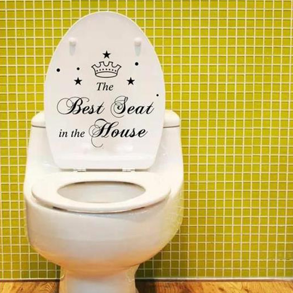 (Bất Ngờ) Hình Dán Trang Trí Ghế Ngồi Toilet / Phòng Tắm Họa Tiết Vương Miện Vui Nhộn