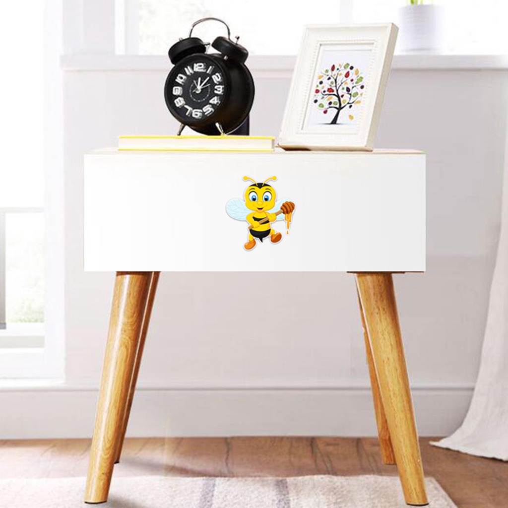 Miếng Dán Trang Trí Cửa Sổ Bằng PVC Chống Thấm Nước Hình Chú Ong Dễ Thương