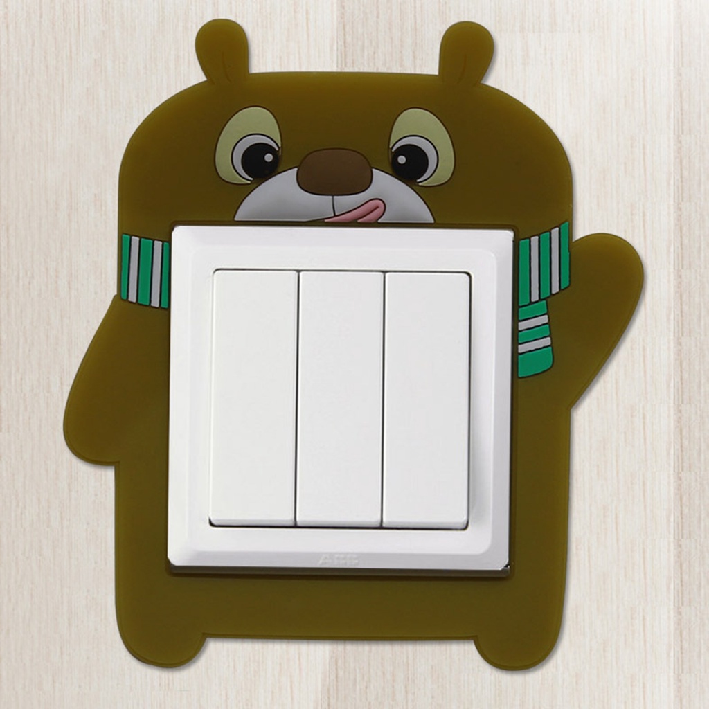 Miếng Dán Công Tắc Bằng PVC Chống Thấm Nước Màu Dạ Quang Dễ Thương Trang Trí Nhà Cửa