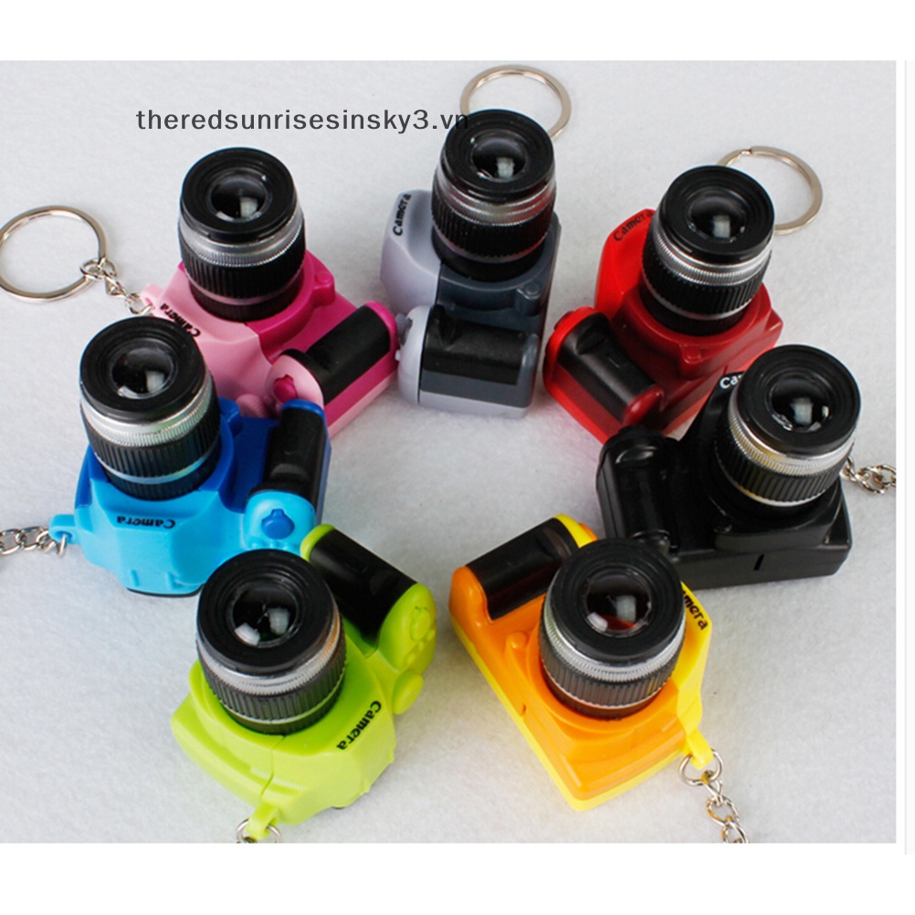 Móc Khóa Hình Máy Ảnh Đồ Chơi Mini Dễ Thương Có Hiệu Ứng Đèn Flash Và Âm Thanh