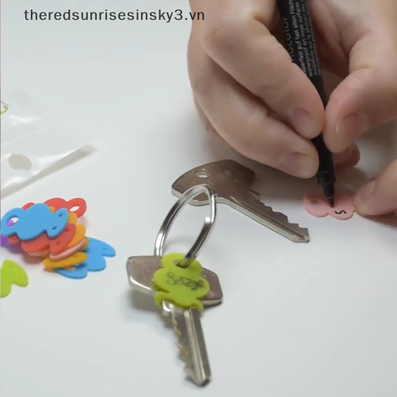 Bộ 12 Vỏ Bọc Chìa Khóa Bằng Silicon Nhiều Màu Sắc