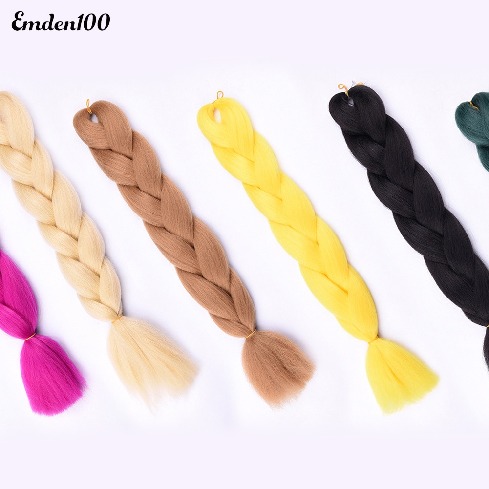 Tóc Giả Thắt Bím Jumbo Bằng Sợi Tổng Hợp Màu Ombre Dành Cho Nữ