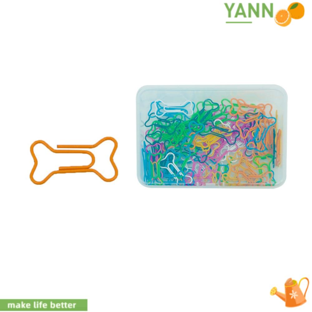 YANN1 Kẹp Giấy Kim Loại Nhiều Màu Hình Xương Chó Dễ Thương