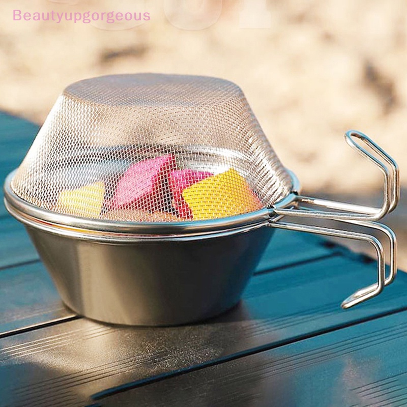 Tô Đựng Thức Ăn Bằng Thép Không Gỉ Có Tay Cầm Có Thể Gập Lại Tiện Dụng Mang Theo Du Lịch Cắm Trại