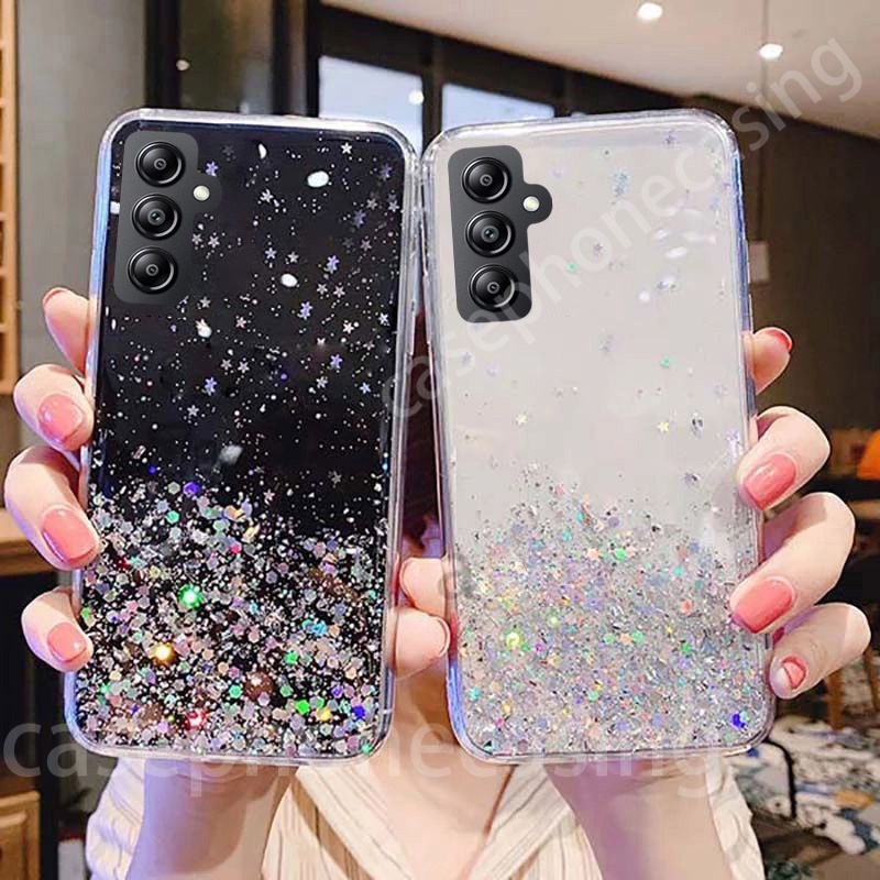 Ốp Điện Thoại TPU Mềm Trong Suốt Phối Kim Tuyến Cho Samsung Galaxy A54 A34 A24 A14 4G 5G 2023 Galaxy A 54 A 34 A 24 A 14